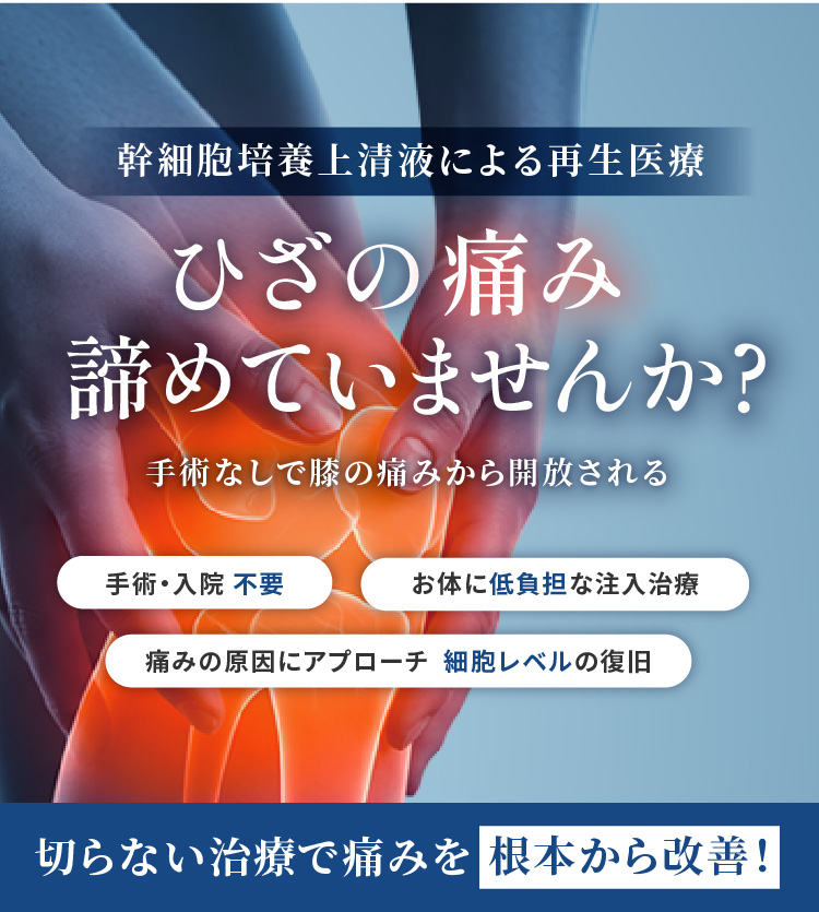 ひざ関節治療でお悩みの方へ